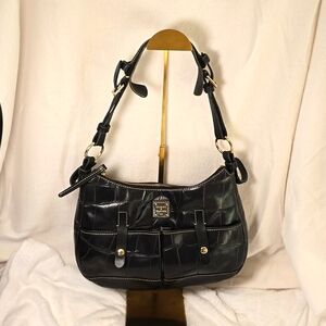 Dooney & Bourke Vintage 1975 Black Leather Shoulder Bag